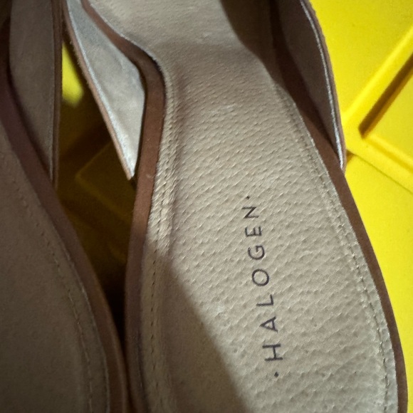 Halogen Brown Leather Mules with Pointed Toe - Picture 5 of 8